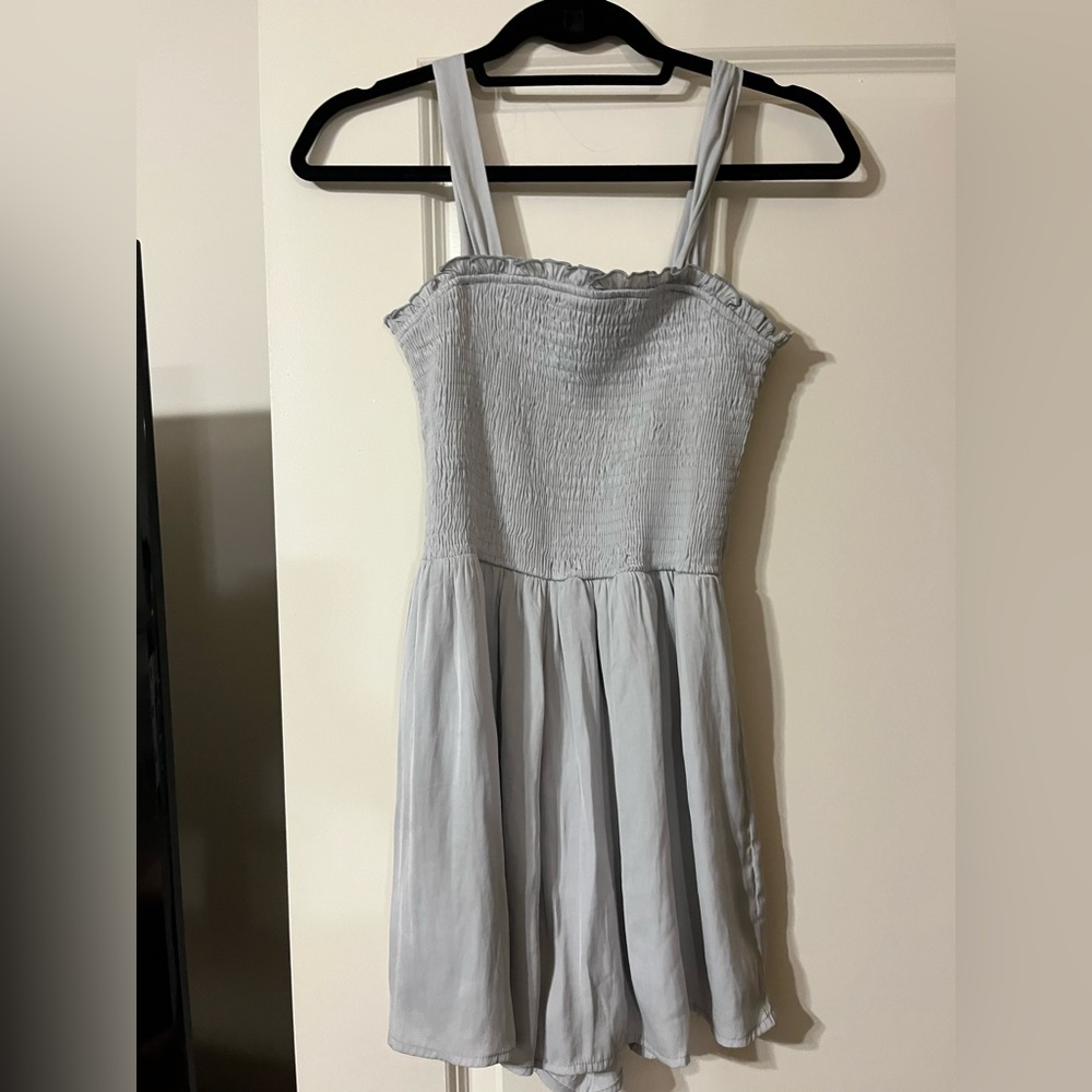 Grey smocked romper